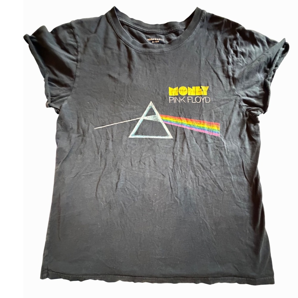 Odd People Pink Floyd Money Dark Side of the Moon Graphic Tee Shirt Black‎ Large
